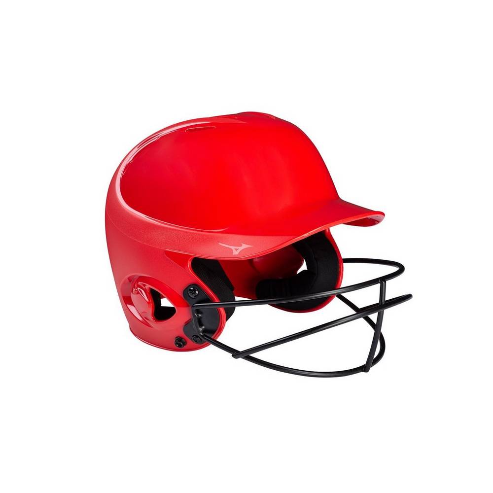 Casco Mizuno MVP Series Solid Batting Helmet with Fastpitch Softball Mask Para Mujer Rojos 6573491-R